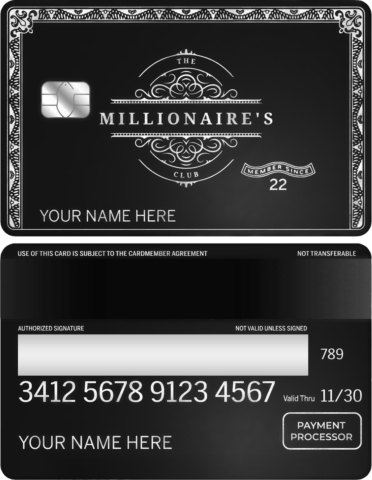 Millionaire's Club Card